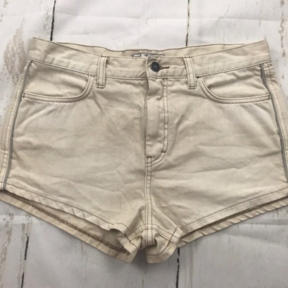 Free People Light Tan high waisted Jean Shorts